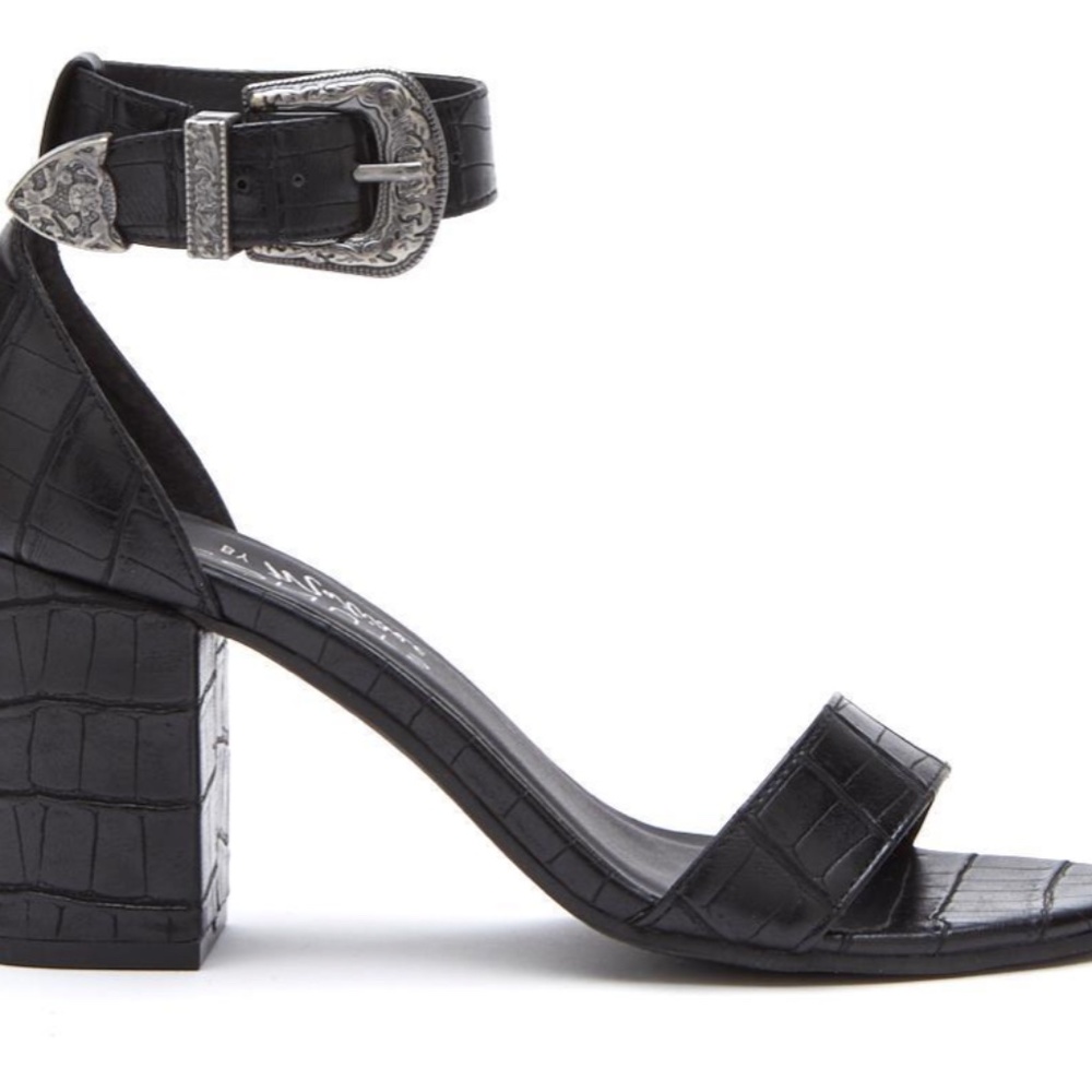 Matisse Black Callin Snake Skin Heel - Size 9 - Picture 2 of 6